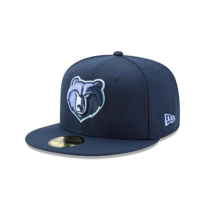 Blue Memphis Grizzlies Hat - New Era NBA Team Color 59FIFTY Fitted Caps USA1354067